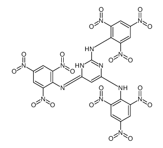 N,N',N''-Tris(2,4,6-trinitrophenyl)-2,4,6-pyrimidinetriamine结构式