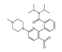2-[3-(nitro)-6-(4-methylpiperazin-1-yl)pyridin-2-yl]-N,N-diisopropylbenzamide结构式