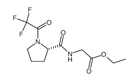 N-(1-trifluoroacetyl-L-prolyl)-glycine ethyl ester Structure