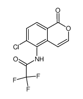 N-(6-chloro-1-oxo-1H-isochromen-5-yl)-2,2,2-trifluoroacetamide结构式