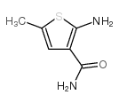2-氨基-5-甲基-3-噻吩羧酰胺结构式