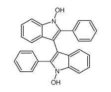 1,1'-dihydroxy-2,2'-diphenyl-3,3'-biindole结构式