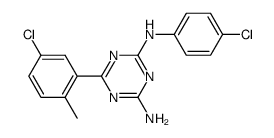 6-(5-chloro-2-methylphenyl)-n-(4-chlorophenyl)-[1,3,5]triazine-2,4-diamine Structure