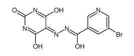 5-bromo-N-[(2,4,6-trioxo-1,3-diazinan-5-ylidene)amino]pyridine-3-carboxamide结构式
