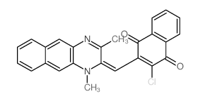 2-chloro-3-[(E)-(2,4-dimethylbenzo[g]quinoxalin-3-ylidene)methyl]naphthalene-1,4-dione结构式