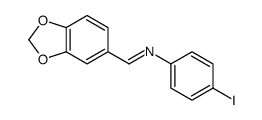 1-(1,3-benzodioxol-5-yl)-N-(4-iodophenyl)methanimine Structure