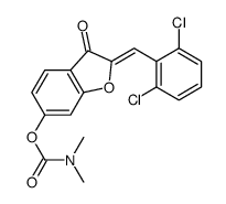[2-[(2,6-dichlorophenyl)methylidene]-3-oxo-1-benzofuran-6-yl] N,N-dimethylcarbamate Structure