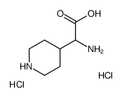 2-Amino-2-(piperidin-4-yl)acetic acid dihydrochloride结构式
