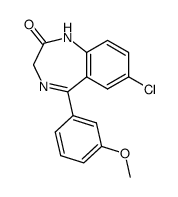 7-chloro-5-(3-methoxy-phenyl)-1,3-dihydro-benzo[e][1,4]diazepin-2-one结构式