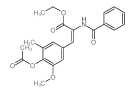 ethyl 3-(4-acetyloxy-3-methoxy-5-methyl-phenyl)-2-benzamido-prop-2-enoate picture