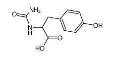 N-carbamoyl-DL-tyrosine Structure