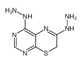 (4-hydrazinyl-7H-pyrimido[4,5-b][1,4]thiazin-6-yl)hydrazine结构式