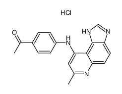 9-(p-Acetylanilino)-7-methyl-1H-imadazo[4,5-f]quinoline Hydrochloride Structure