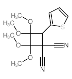 2,2,3,3-tetramethoxy-4-thiophen-2-yl-cyclobutane-1,1-dicarbonitrile结构式