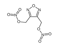 [4-(nitrooxymethyl)-1,2,5-oxadiazol-3-yl]methyl nitrate结构式