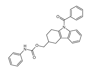 9-Benzoyl-3-(N-phenylcarbamoyloxymethyl)-1,2,3,4-tetrahydrocarbazole结构式