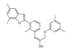 Acetamide, N-[3-(5,7-dimethyl-2-benzoxazolyl)-2-methylphenyl]-2-(3,5-dimethylphenoxy)- (9CI) Structure