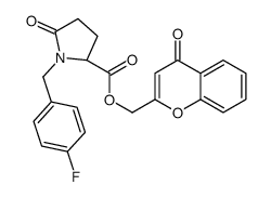 (4-oxochromen-2-yl)methyl (2S)-1-[(4-fluorophenyl)methyl]-5-oxopyrrolidine-2-carboxylate Structure