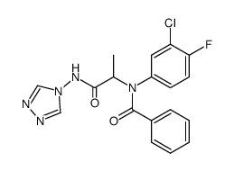 Benzamide, N-(3-chloro-4-fluorophenyl)-N-[1-methyl-2-oxo-2-(4H-1,2,4-triazol-4-ylamino)ethyl]-, (S)- (9CI) Structure