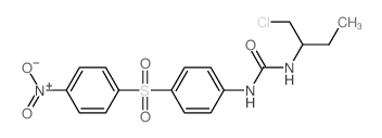 1-(1-chlorobutan-2-yl)-3-[4-(4-nitrophenyl)sulfonylphenyl]urea结构式