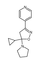 4-[5-cyclopropyl-5-(1-pyrrolidinyl)-2-isoxazolin-3-yl]pyridine结构式