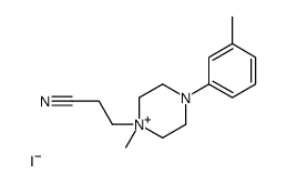 3-[1-methyl-4-(3-methylphenyl)piperazin-1-ium-1-yl]propanenitrile,iodide结构式