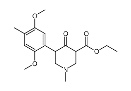 5-(2,5-dimethoxy-4-methyl-phenyl)-1-methyl-4-oxo-piperidine-3-carboxylic acid ethyl ester Structure