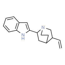 2-(5-vinyl-1-azabicyclo[2,2,2]octan-2-yl)indole结构式