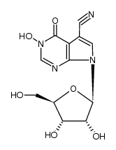 3-hydroxy-4-oxo-7-β-D-ribofuranosyl-4,7-dihydro-3H-pyrrolo[2,3-d]pyrimidine-5-carbonitrile Structure