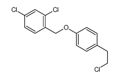2,4-dichloro-1-[[4-(2-chloroethyl)phenoxy]methyl]benzene结构式