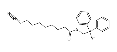 ((((8-azidooctanoyl)thio)methyl)diphenylphosphonio)trihydroborate结构式