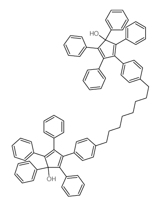 3-[4-[8-[4-(3-hydroxy-2,3,4,5-tetraphenylcyclopenta-1,4-dien-1-yl)phenyl]octyl]phenyl]-1,2,4,5-tetraphenylcyclopenta-2,4-dien-1-ol Structure
