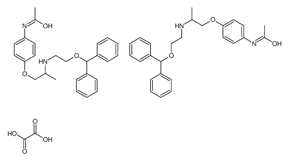 N-[4-[2-(2-benzhydryloxyethylamino)propoxy]phenyl]acetamide,oxalic acid结构式