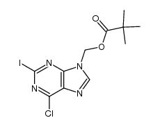2,2-dimethylpropionic acid 6-chloro-2-iodopurin-9-ylmethyl ester Structure