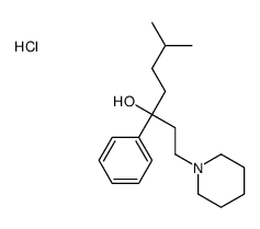 6-methyl-3-phenyl-1-piperidin-1-ylheptan-3-ol,hydrochloride结构式