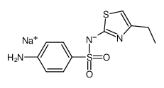sodium,(4-aminophenyl)sulfonyl-(4-ethyl-1,3-thiazol-2-yl)azanide Structure