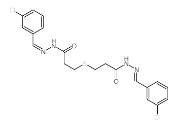 N-[(3-chlorophenyl)methylideneamino]-3-[2-[[(3-chlorophenyl)methylideneamino]carbamoyl]ethylsulfanyl]propanamide picture