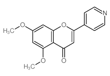 5,7-dimethoxy-2-pyridin-4-yl-chromen-4-one structure