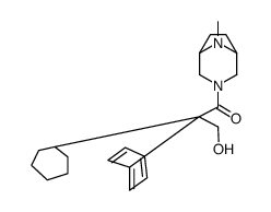 2-cyclohexyl-3-hydroxy-1-(8-methyl-3,8-diazabicyclo[3.2.1]octan-3-yl)-2-phenylpropan-1-one结构式