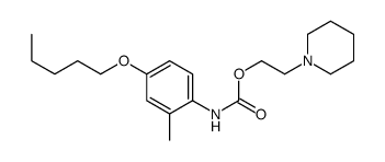 2-piperidin-1-ylethyl N-(2-methyl-4-pentoxyphenyl)carbamate Structure