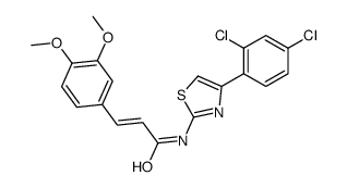 N-[4-(2,4-dichlorophenyl)-1,3-thiazol-2-yl]-3-(3,4-dimethoxyphenyl)prop-2-enamide Structure