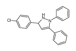 5-(4-chlorophenyl)-2,3-diphenyl-1,5-dihydropyrazole结构式