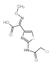 (2Z)-{2-[(氯乙酰基)氨基]-1,3-噻唑-4-基}(甲氧基亚氨基)乙酸结构式