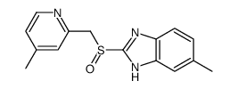 6-methyl-2-[(4-methylpyridin-2-yl)methylsulfinyl]-1H-benzimidazole Structure