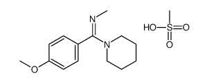 Piperidine, 1-((4-methoxyphenyl)(methylimino)methyl)-, monomethanesulf onate Structure