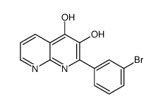 2-(3-bromophenyl)-3-hydroxy-1H-1,8-naphthyridin-4-one结构式