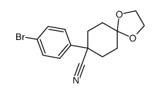8-(4-Bromo-phenyl)-1,4-dioxa-spiro[4.5]decane-8-carbonitrile结构式