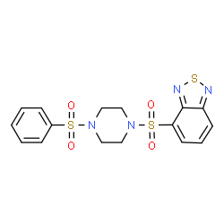 4-[4-(benzenesulfonyl)piperazin-1-yl]sulfonyl-2,1,3-benzothiadiazole结构式