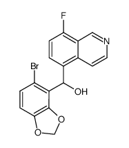 α-(5-bromo-1,3-benzodioxol-4-yl)-8-fluoro-5-isoquinolinemethanol Structure
