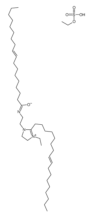 (Z,)-1-ethyl-2-(8-heptadecenyl)-4,5-dihydro-3-[2-[(1-oxo-9-octadecenyl)amino]ethyl]-1H-imidazolium ethyl sulphate结构式